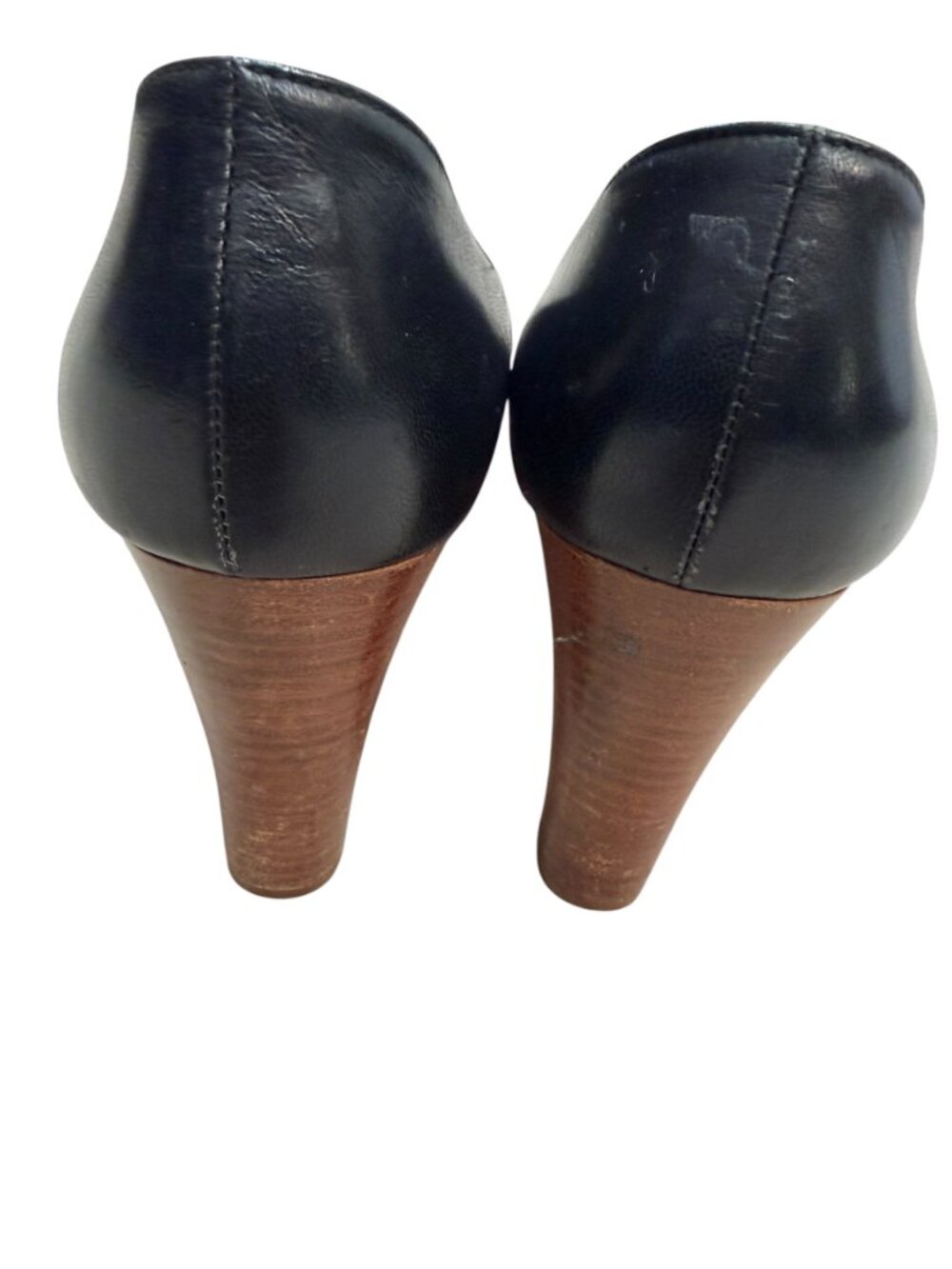 Christian Louboutin Black Leather Platform Pumps Red Sole Heels EU 40 VGUC - Picture 4 of 5